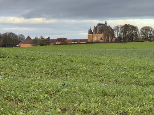 Au loin, on peut admirer le château de Martainville (zoom x5)