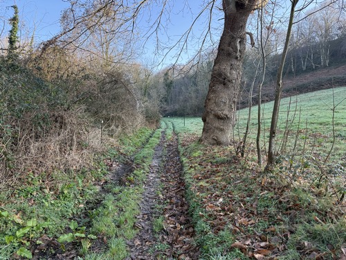 Chemin de fond de la valleuse.