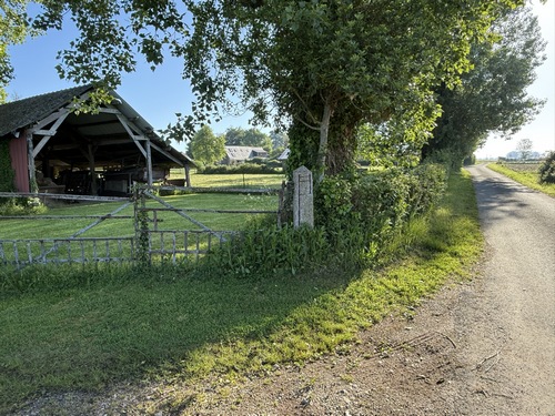 Sur le plateau nous suivons la petite route de la Callourie.