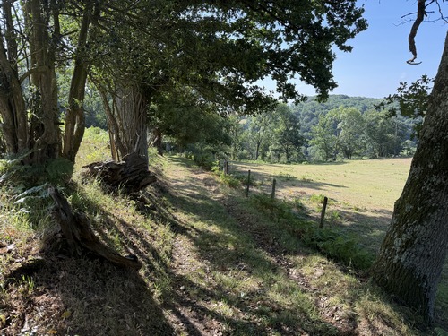 Nous suivons maintenant le chemin du Val Boisé, avec à droite la vallée de l'Orne.
