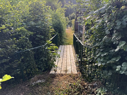 Passerelle de l'ancien moulin.