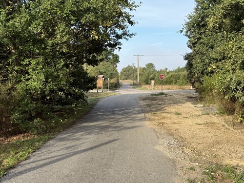Nous allons, à nouveau, traverser la D45 pour continuer en face sur la route de la Grève.