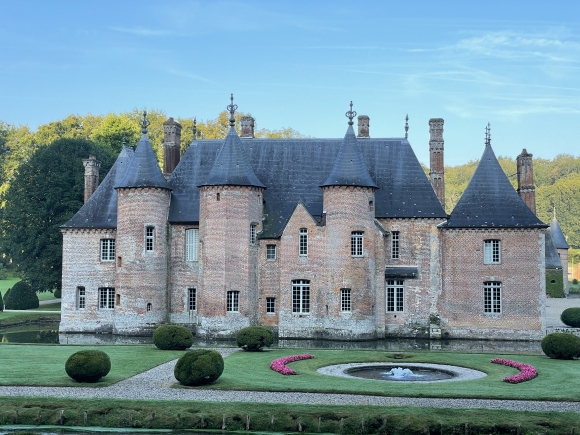 Vue de la randonnée Vallée de la Saâne jusqu'au château d'Imbleville au départ de Val-de-Saâne, 76