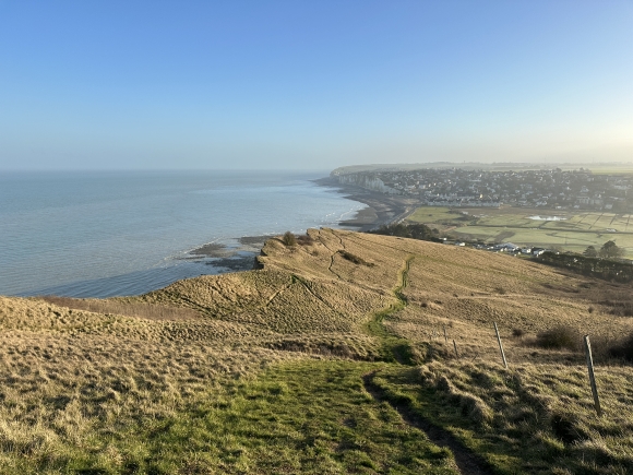 Vue de la randonnée Des falaises de Criel jusqu'au viaduc de Touffreville au départ de Criel-sur-Mer, 76