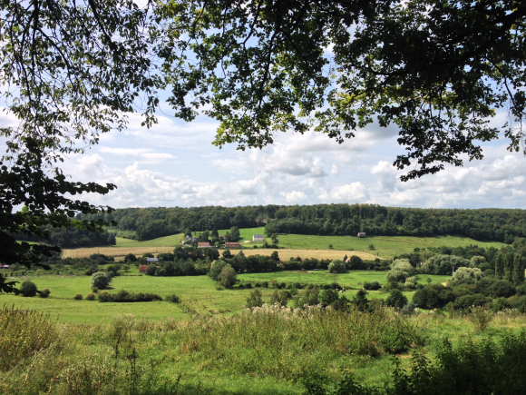 Vue de la randonnée Chemins du Pays d\'Auge. au départ de Orbec, 14