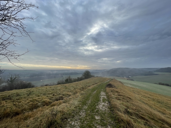 Vue de la randonnée Les berges de l'Eure près de Pacy-sur-Eure au départ de Bueil, 27