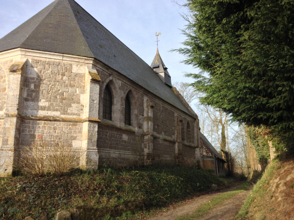 Vue de la randonnée Derrière St Valéry en Caux. au départ de Néville, 76
