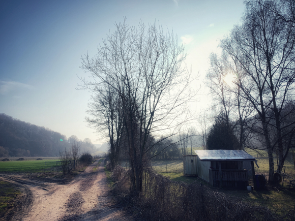 Vue de la randonnée Sur les collines boisées à l'est de Rouen au départ de Montmain, 76