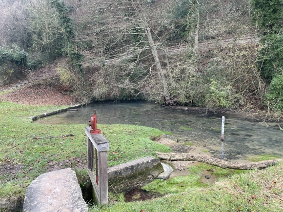 Vue de la randonnée GR26 et sources de l'Orbiquet. au départ de La Chapelle-Gauthier, 27