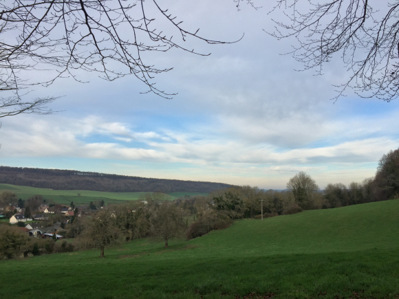 Vue de la randonnée Les arbres de l\'Entente Cordiale au départ de Rieux, 76