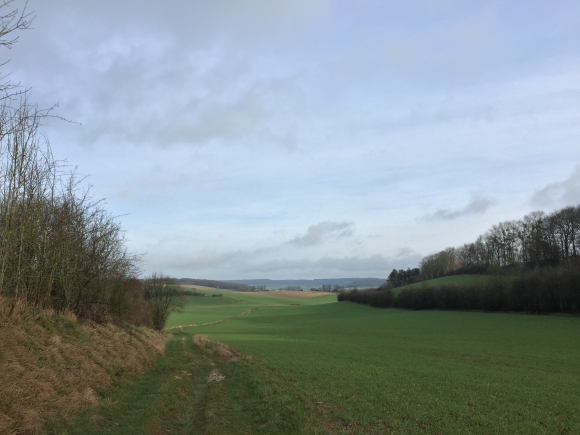 Vue de la randonnée Plateau et fonds au départ de Fresnoy-Folny, 76