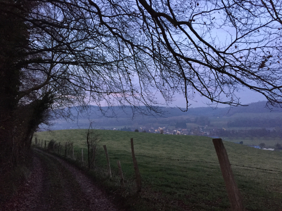 Vue de la randonnée Forêt d'Eawy sur coteau de Varenne au départ de Torcy-le-Petit, 76