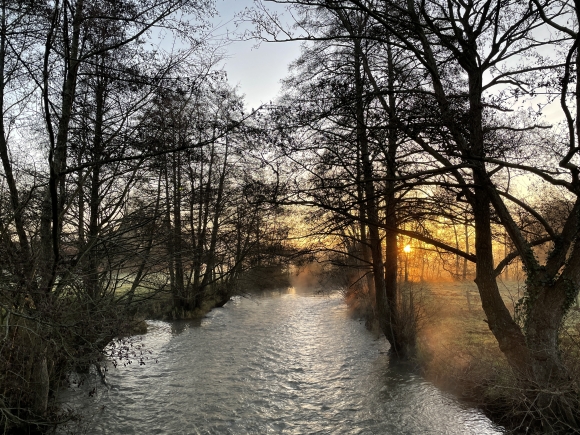 Vue de la randonnée Avenue Verte et Massif de Pimont au départ de Meulers, 76