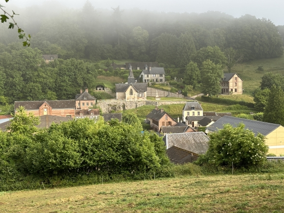 Vue de la randonnée Les coteaux boisés de l'Austreberthe au départ de Pavilly, 76