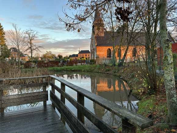 Vue de la randonnée Circuit des Châteaux au départ de Bierville, 76