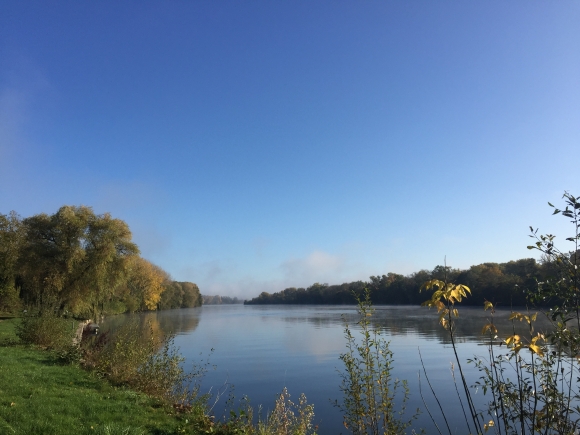 Vue de la randonnée les bords de Seine et d'Eure au départ de St-Etienne-du-Vauvray, 27