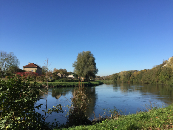 Vue de la randonnée boucle le long de la Seine au départ de Courcelles-sur-Seine, 27