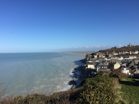 Vue de la randonnée Les falaises d'Ault et la plage d'Onival au départ de St-Quentin-la-Motte, 80