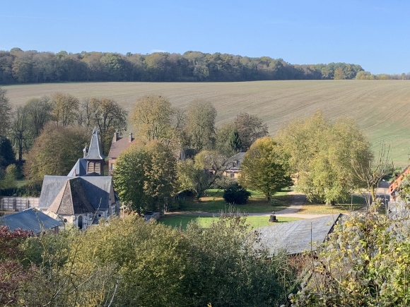 Vue de la randonnée rando en forêt de Lyons jusqu'à l'abbaye de Mortemer au départ de Lisors, 27
