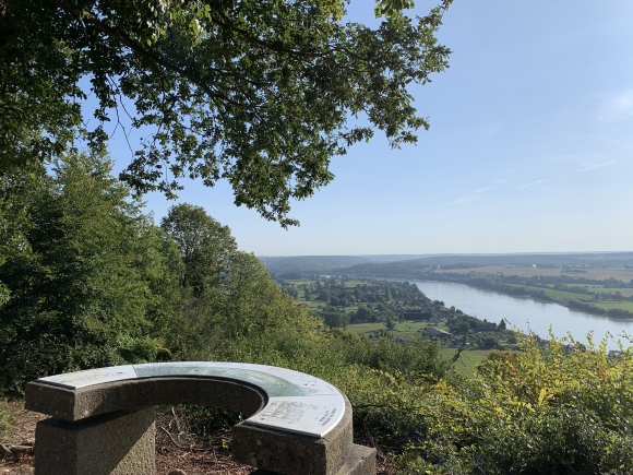 Vue de la randonnée Forêt de Brotonne, bord de Seine et patrimoine Normand au départ de La Mailleraye-sur-Seine, 76