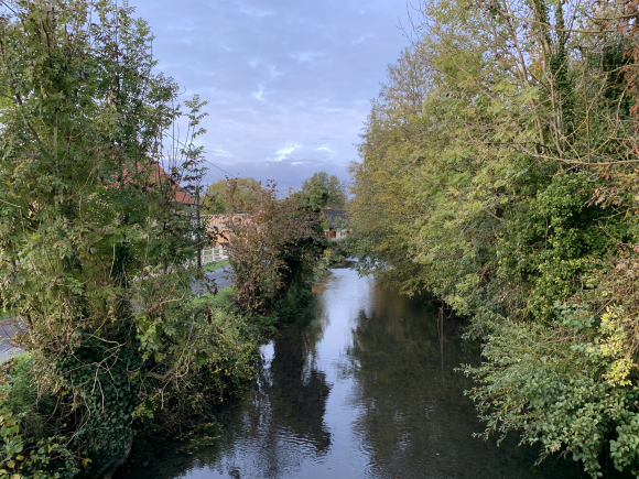 Vue de la randonnée Le circuit des Moulins en bord d'Iton au départ de Arnières-sur-Iton, 27