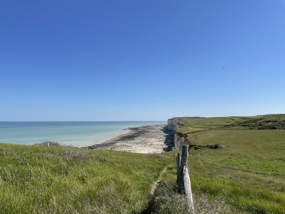 Vue de la randonnée Boucle avec le GR21 entre Tocqueville et Criel-sur-Mer au départ de Tocqueville-sur-Eu, 76