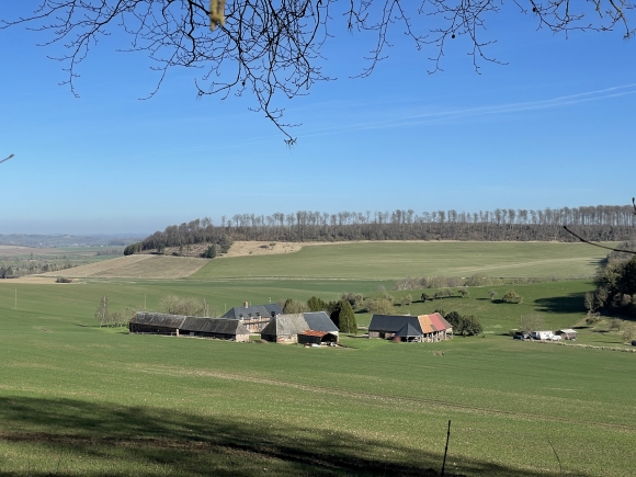 Vue de la randonnée Boucle entre Fry et Beauvoir-en-Lyons avec ses panoramas sur le Pays-de-Bray au départ de Fry, 76