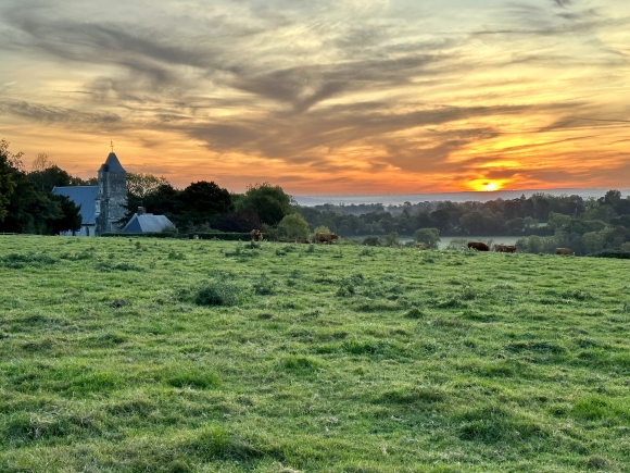 Vue de la randonnée Boucle entre St-Pierre-Azif et St-Waast au départ de St-Pierre-Azif, 14
