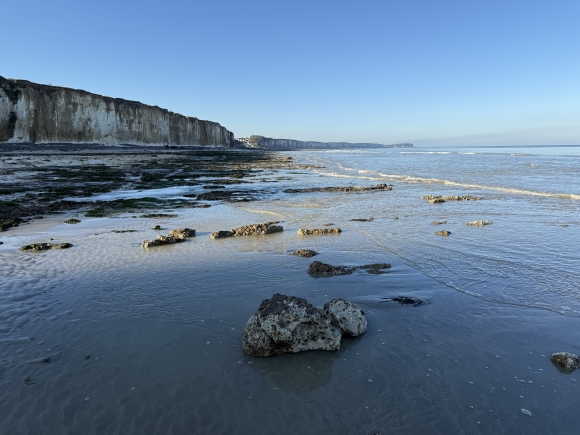 Vue de la randonnée De Sotteville-sur-Mer à Veules-les-Roses par la plage au départ de Sotteville-sur-Mer, 76