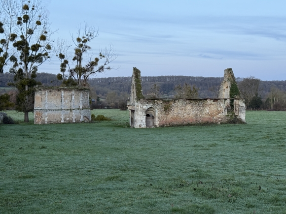 Vue de la randonnée De la Petite Vallée au hameau des Crottes au départ de Glos-sur-Risle, 27