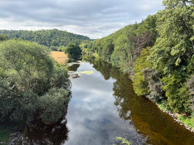 Vue de la randonnée Du pont de Brie au Grand Mesnil au départ de Trois-Monts, 14